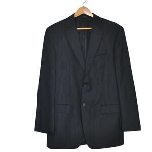 Tommy Hilfiger Men's Navy Wool 2 Button Pinstripe Suit size 40L